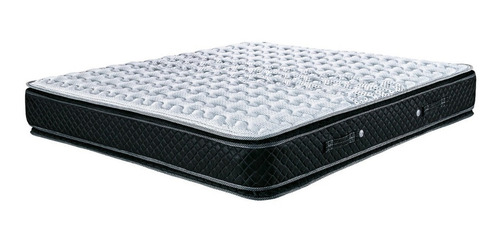 Colchón King de resortes Cannon Resortes Doral Pillow Top gris y negro - 180cm x 200cm x 33cm con doble pillow top