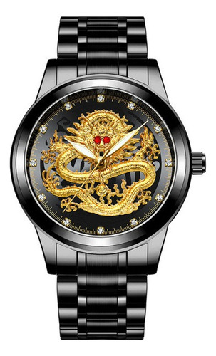 Regalo Dragon Watch Business Completo Acero Cuarzo Reloj