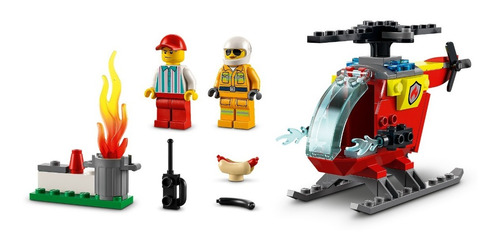 Imagen 3 de 6 de Lego® City - Helicóptero De Bomberos (60318)