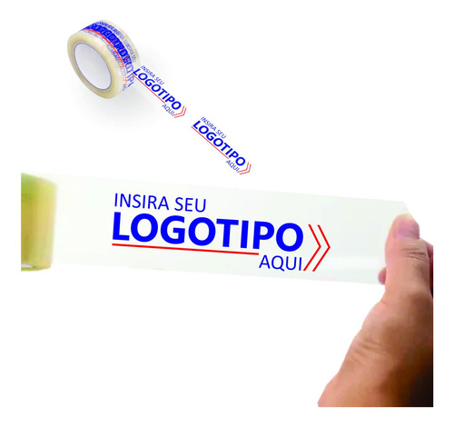Fita Adesiva Personalizada Com Sua Logo 18 Rolos