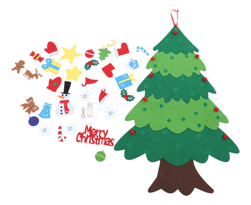 Adornos Navideños De Fieltro Para Colgar En La Pared