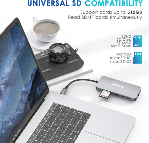 Adaptadores Usb C Para Macbook Pro/air,mac Dongle Con 3 ...