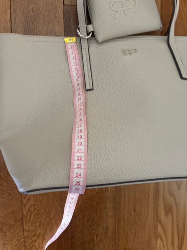 Cartera Parfois Beige Grande Con Monedero Usado Muy Bueno Beige Lisa Níquel Beige (Usado)
