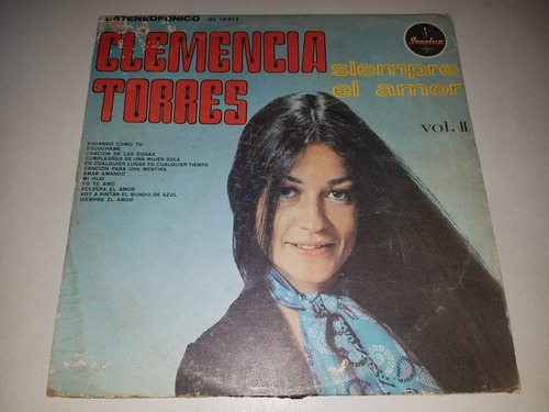 Lp Vinilo Clemencia Torres Siempre El Amor Vol 2 Balada