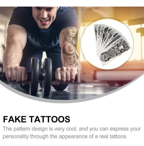 Pegatinas Para Tatuajes De Brazos Falsos A Prueba De Agua, 1