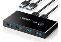 Comprar Conmutador Usb 3 0 Para Compartir 2 Computadoras En 4 Puerto