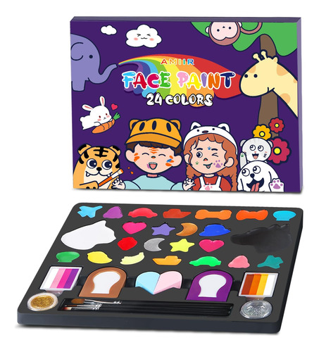 24colors Halloween Face Paint Kit Niños Base De Agua P...