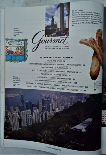 Revista Gourmet Magazine Of Good Living - Año 1990 - Ingles (Usado)