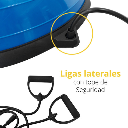 Pelota Entrenador De Equilibrio Tipo Bosu 63 Cm C/ Bomba Color Azul