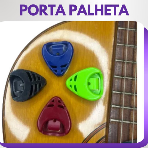 Suporte Para Palhetas Violão Guitarra Porta Palheta 3 Unid.