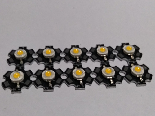 Imagen 3 de 3 de Led 3w Alta Potencia Blanco Calido 3 W C Predisipador X 10 U