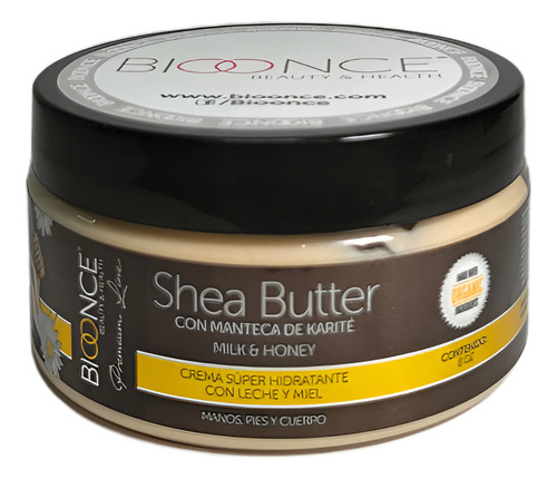Shea Butter Cream Bioonce 8 Oz Fragancia Leche y Miel