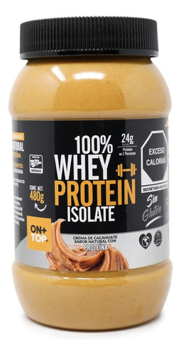 Crema De Cacahuate Natural + Whey Protein Isolate 480g