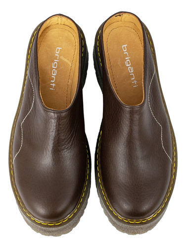 Zueco Cuero Mujer Chinela Sandalia Zapato Clasico Briganti