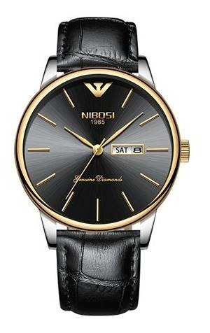 Relógio - Nibosi - Original - Pulseira Couro - Em Estoque