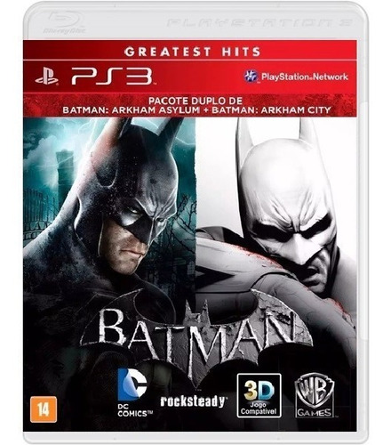 Batman Arkham Asylum E Arkham City - Mídia Física Ps3 (Recondicionado)