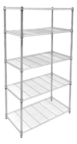 Estante Alta Resistencia, Acero Inoxidable, Usado, 5 Repisas