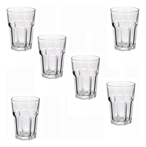 Vaso Facetado Vidrio Oslo 370ml Pack X6 Pettish Online Vc