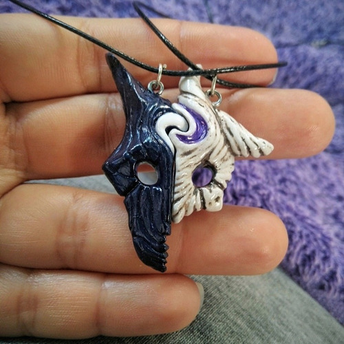 Pareja Dijes Collares Máscaras De Kindred League Of Leyend