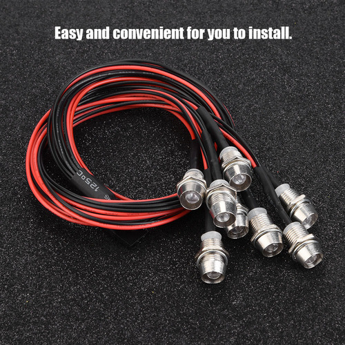 8 Faros Y Luces Traseras De 5 Mm, Luces Led, Modelo Rc
