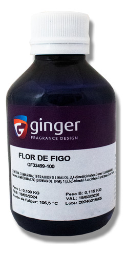 Essência Ginger Velas E Difusores Flor De Figo 100ml 