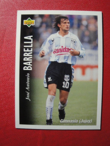 Figuritas Futbol 1995 Trading Card Gimnasia Jujuy Barrella A