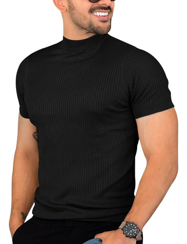 Camiseta Bsica De Manga Corta Para Hombre, Estilo Casual, Aj