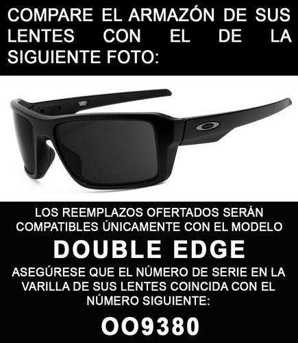 Double Edge - Micas De Remplazo Black Iridium Polarized Black Iridium Polarized