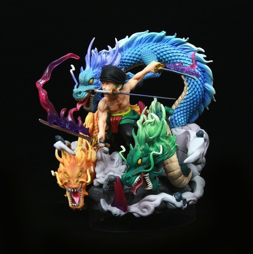 Action Figure One Piece Roronoa Zoro Santoryu Dragão Gk