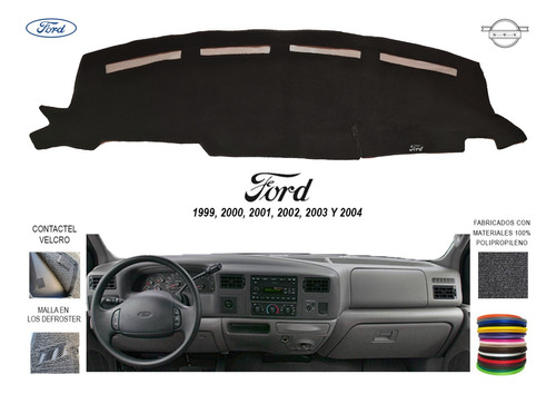 Cubre Tablero Ford (bordado) Pick-up F-350 Modelos 1999-2004