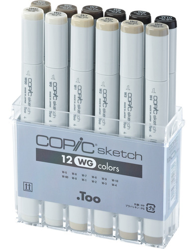 Marcadores Copic Sketch Set De 12 Colores Warm Gray