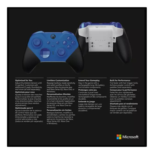 Imagen 6 de 6 de Control Inalámbrico Xbox Elite Series 2 Core Azul Xsx, One