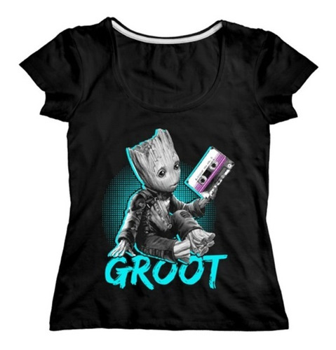 Remera Marvel Groot Avengers Guardians Galax Algodón Premium