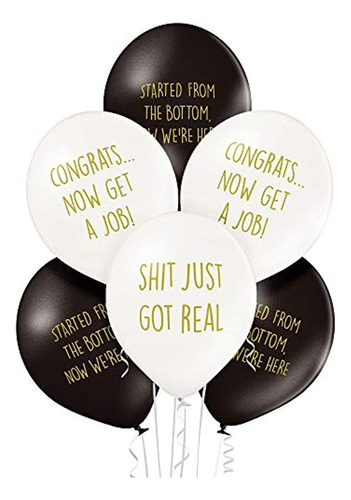 Globos De Graduación Rude - Paquete De 12 Globos Divertidos