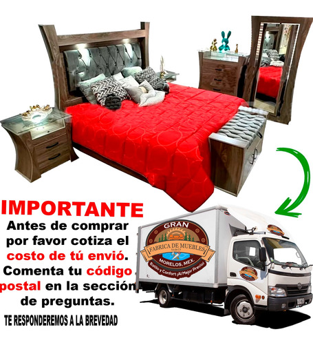 Recamara King Size Arleth 6 Piezas