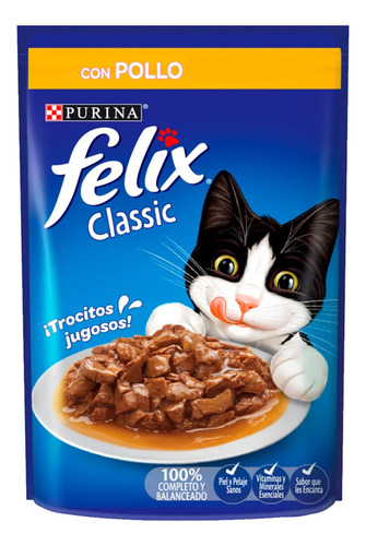 Felix Pouch Classic Gato Pollo X 15 Uni