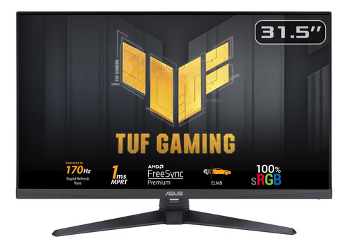 Monitor Gaming Asus Tuf 32 Pulgadas Vg328qa1a Color Negro