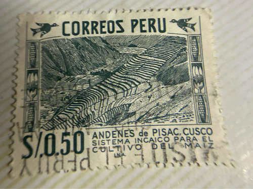 Sello Postal Peru 1952  Andenes De Pisac Cusco