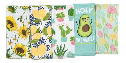 Pack 12 Paño De Cocina Toalla (algodón) Con Disenos