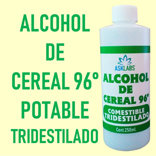 Alcohol De Cereal 96° Potable Alimenticio Garantizado