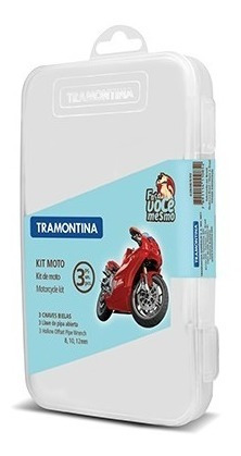 Imagen 4 de 5 de Juego De Llaves Tubos Para Motos 8-10-12 Mm Acero Tramontina