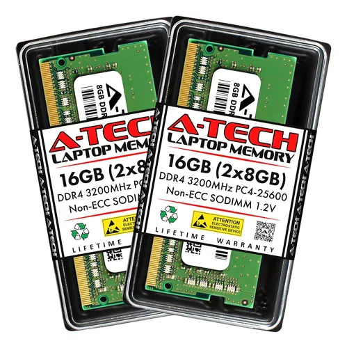 comprar A-tech 16 Gb (2 X 8 Gb) Ddr4 3200 Mhz Sodimm Pc4-25600 (pc4-