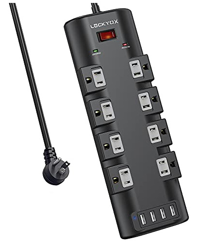 Power Strip Usb Surge Protector 8 Outlet Y 4 Protectore...