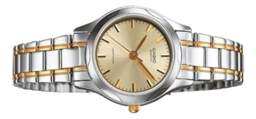 Reloj Casio Dama Ltp-1275sg-9adf / Plateado Dorado Analógico