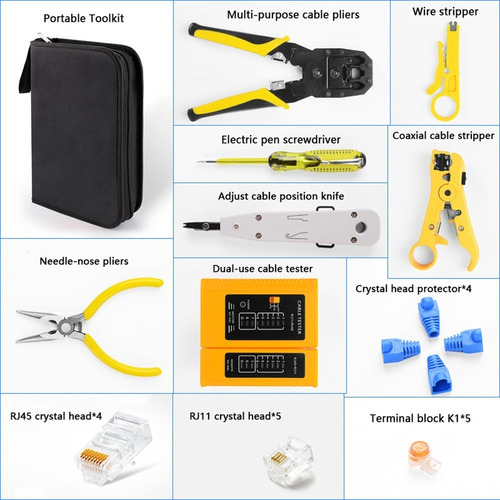 Handskit Rj45 Rj11 Rj12 - Juego De Alicates Para Reparación