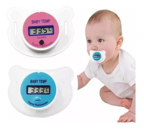 Chupo Con Termómetro Digital  Para Bebe