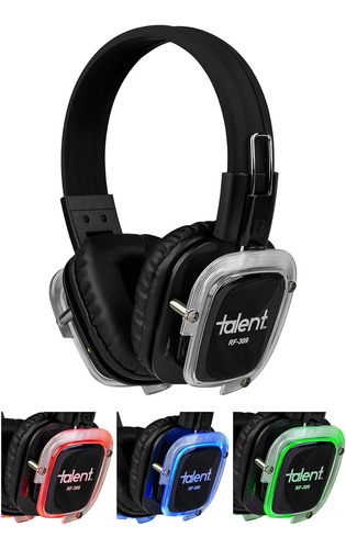 Talent Rf-309 Silent Disco Auriculares De 3 Canales Led...