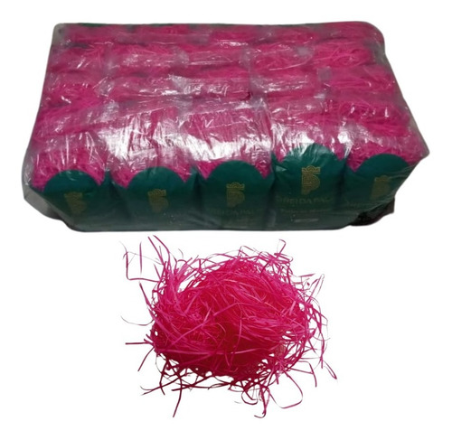 Palha Madeira Colorida Cestas Decoração Rosa 40g 25 Pcts 