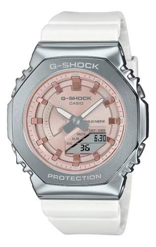 Reloj Casio G-shock Original Para Dama Gm-s2100ws-7a Ts