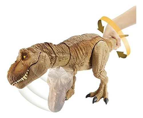 Figura de acción Tiranosaurio Rex Camp Cretaceous GJT60 de Mattel Epic Roarin'